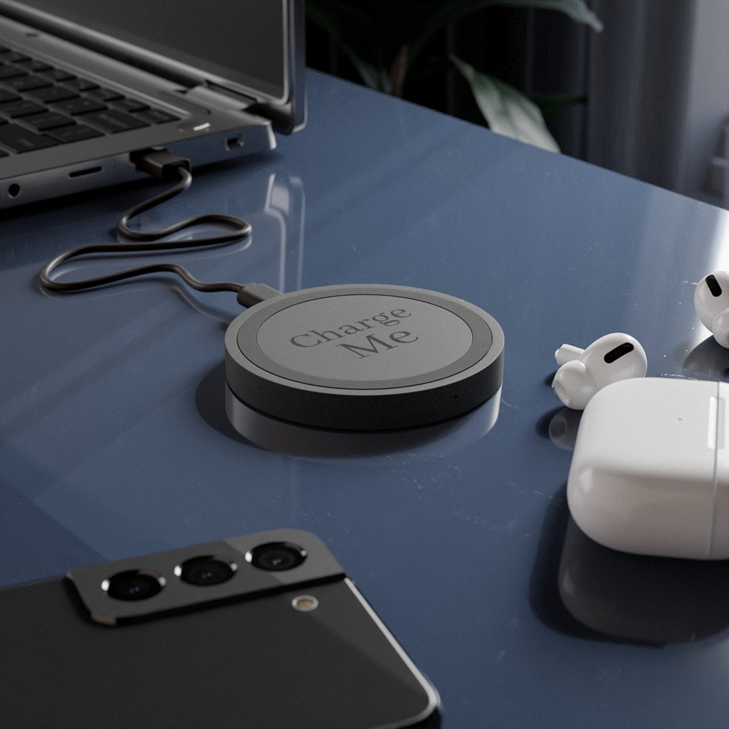 Customizable Wireless Charging Pad - Enter Text Design