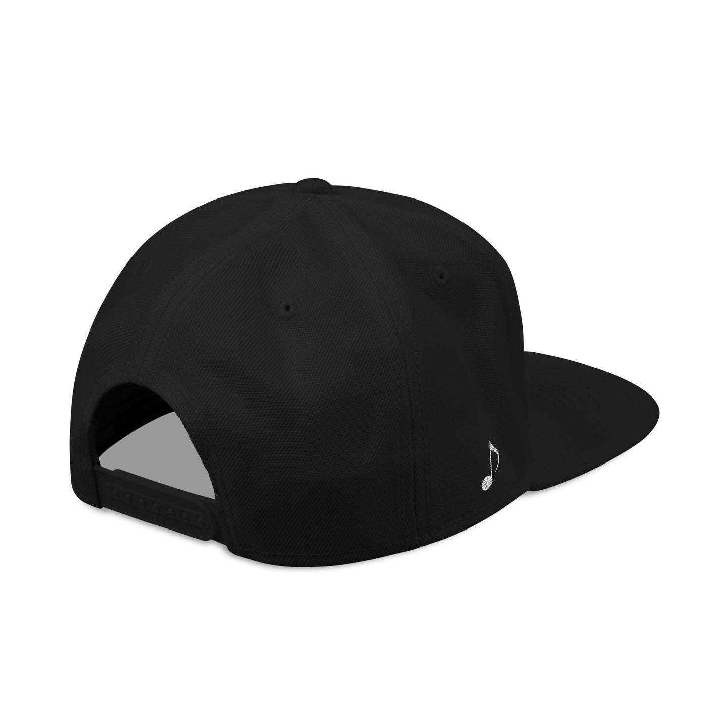 Bass Clef Snapback Hat — Embroidered Music Note Cap for Musicians & Music Lovers