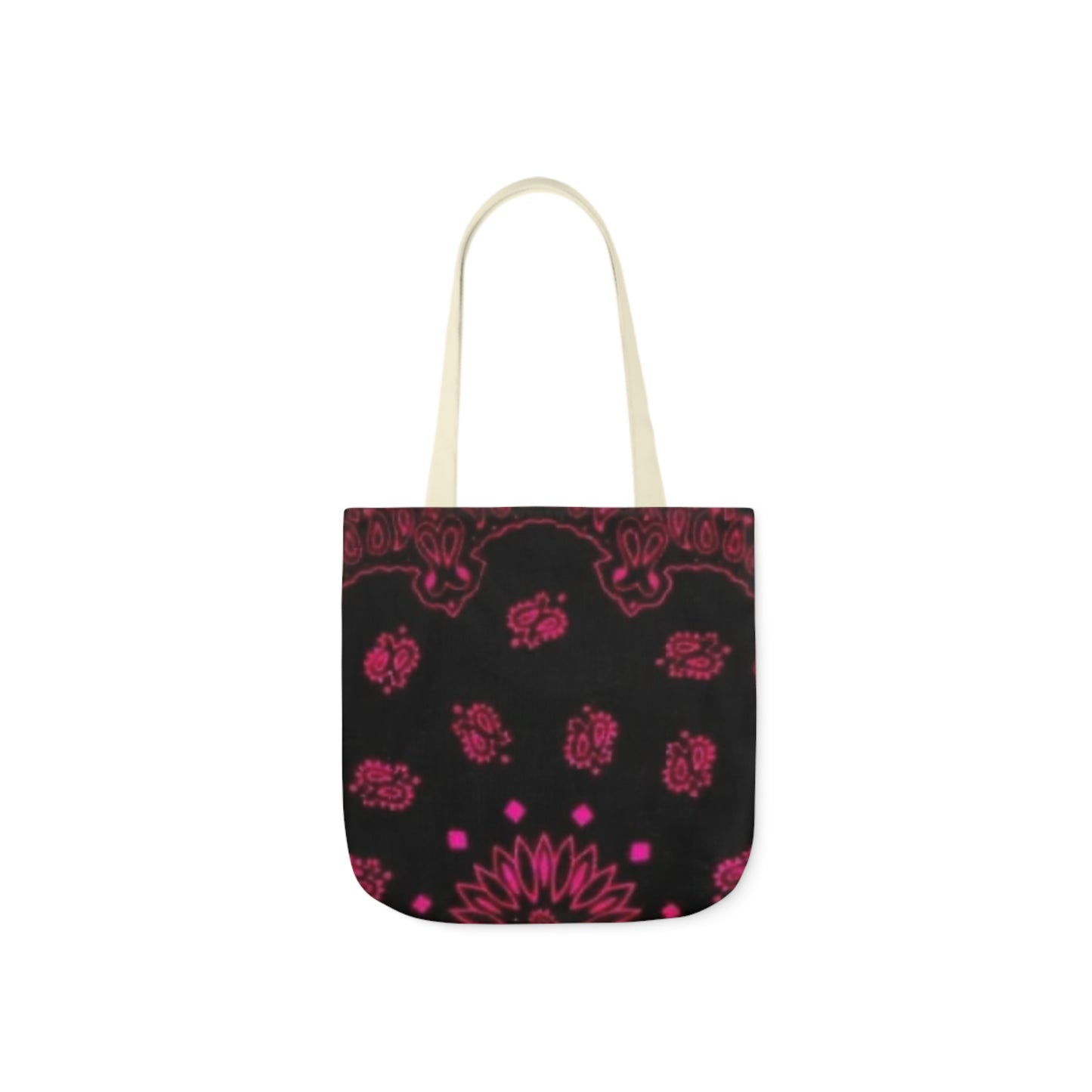 Woman’s Bandana Canvas Tote Bag, Canvas Tote Bag, 5-Color Straps