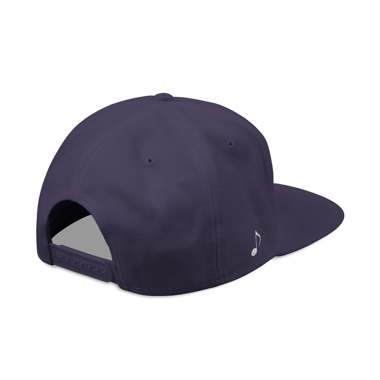 Bass Clef Snapback Hat — Embroidered Music Note Cap for Musicians & Music Lovers