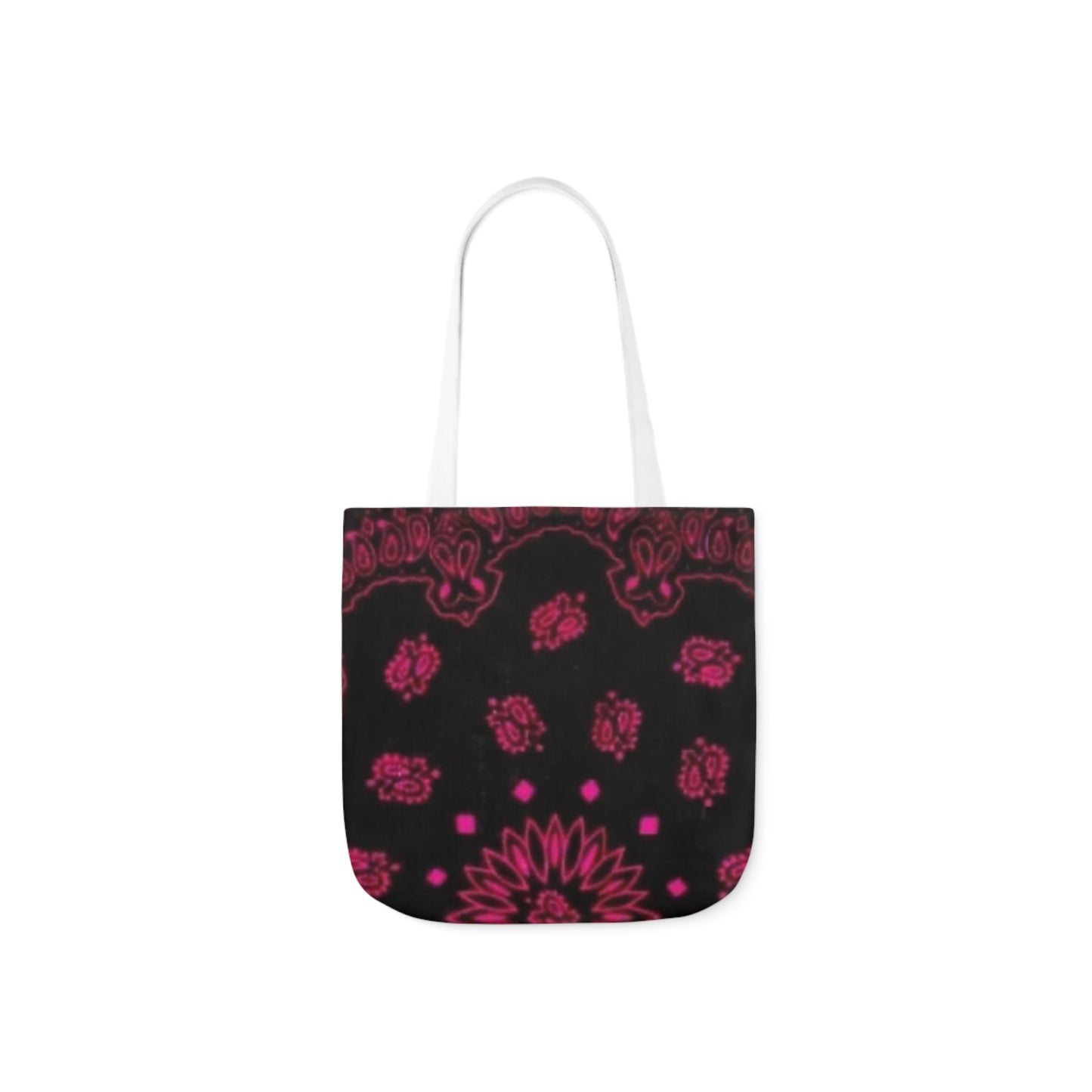 Woman’s Bandana Canvas Tote Bag, Canvas Tote Bag, 5-Color Straps