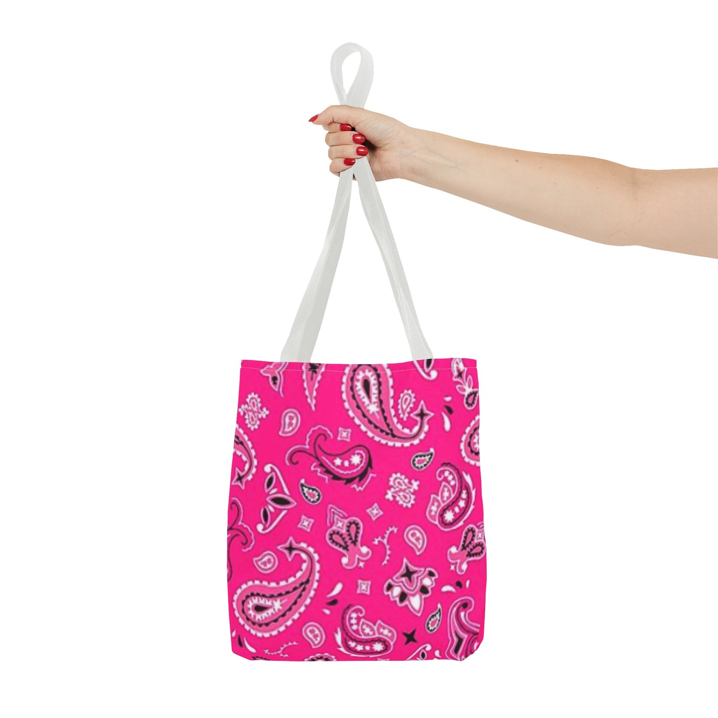 Bandanna Tote bag, Pink Bandanna Tote Bag, Tote Bag (AOP)