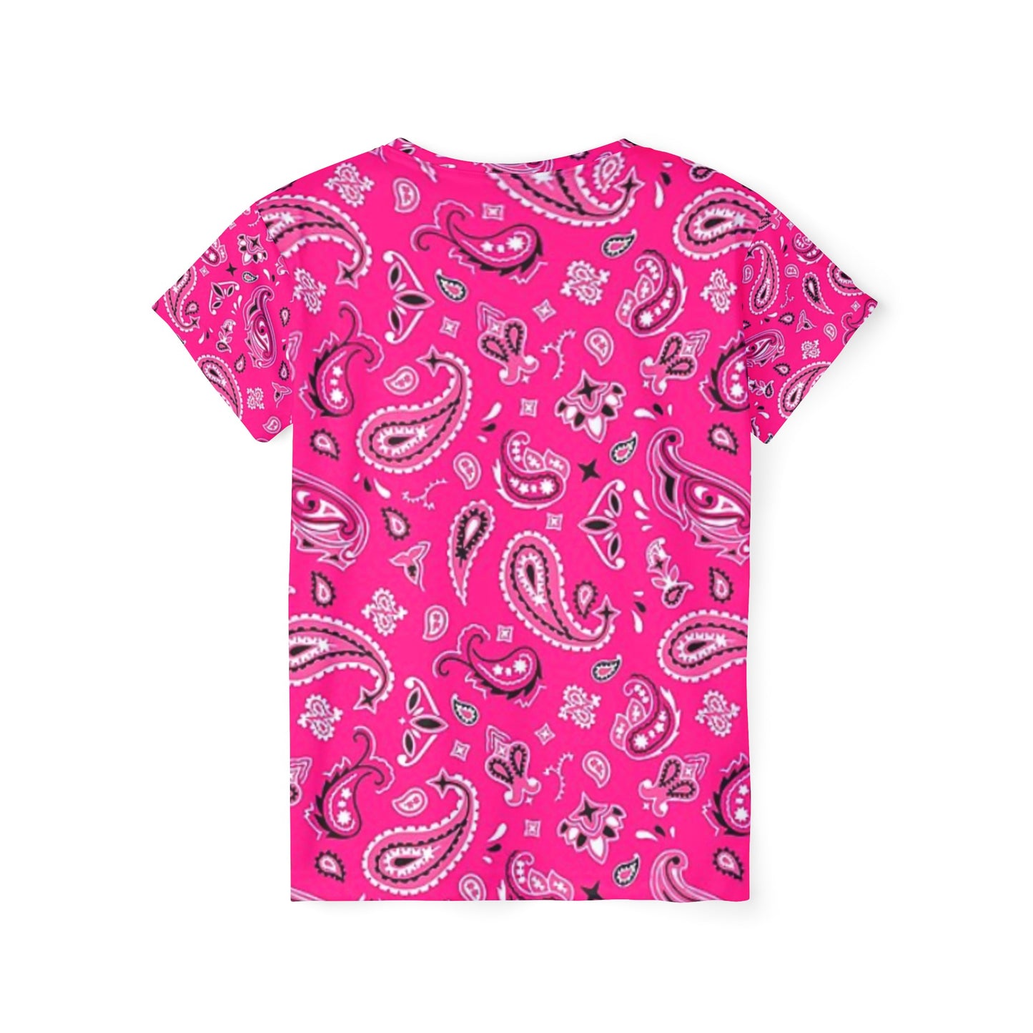 Woman’s Bandanna Shirt, Comfortable Woman’s Pink Bandanna Shirt, Women's Sports Jersey (AOP)