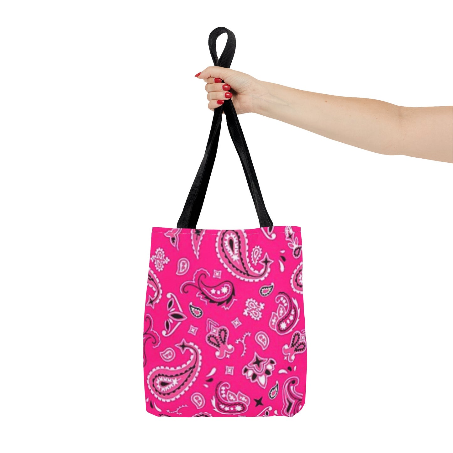 Bandanna Tote bag, Pink Bandanna Tote Bag, Tote Bag (AOP)