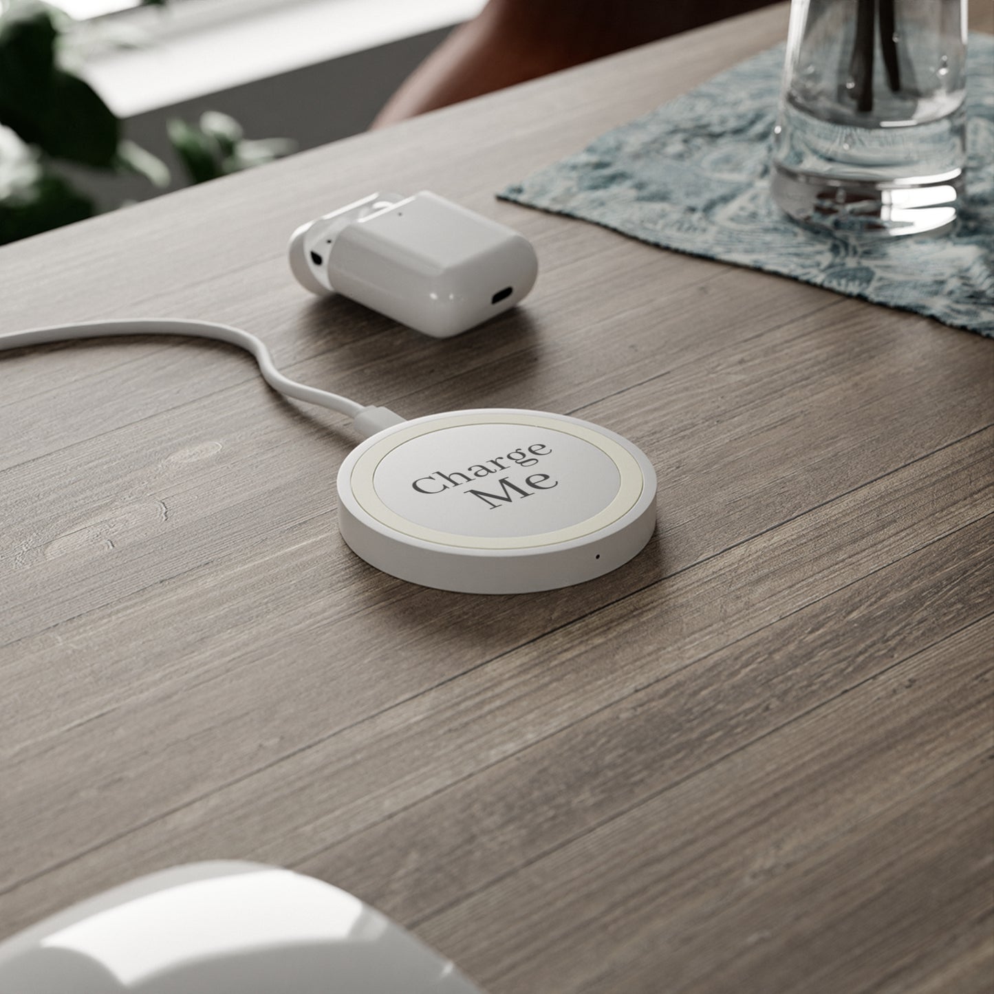 Customizable Wireless Charging Pad - Enter Text Design