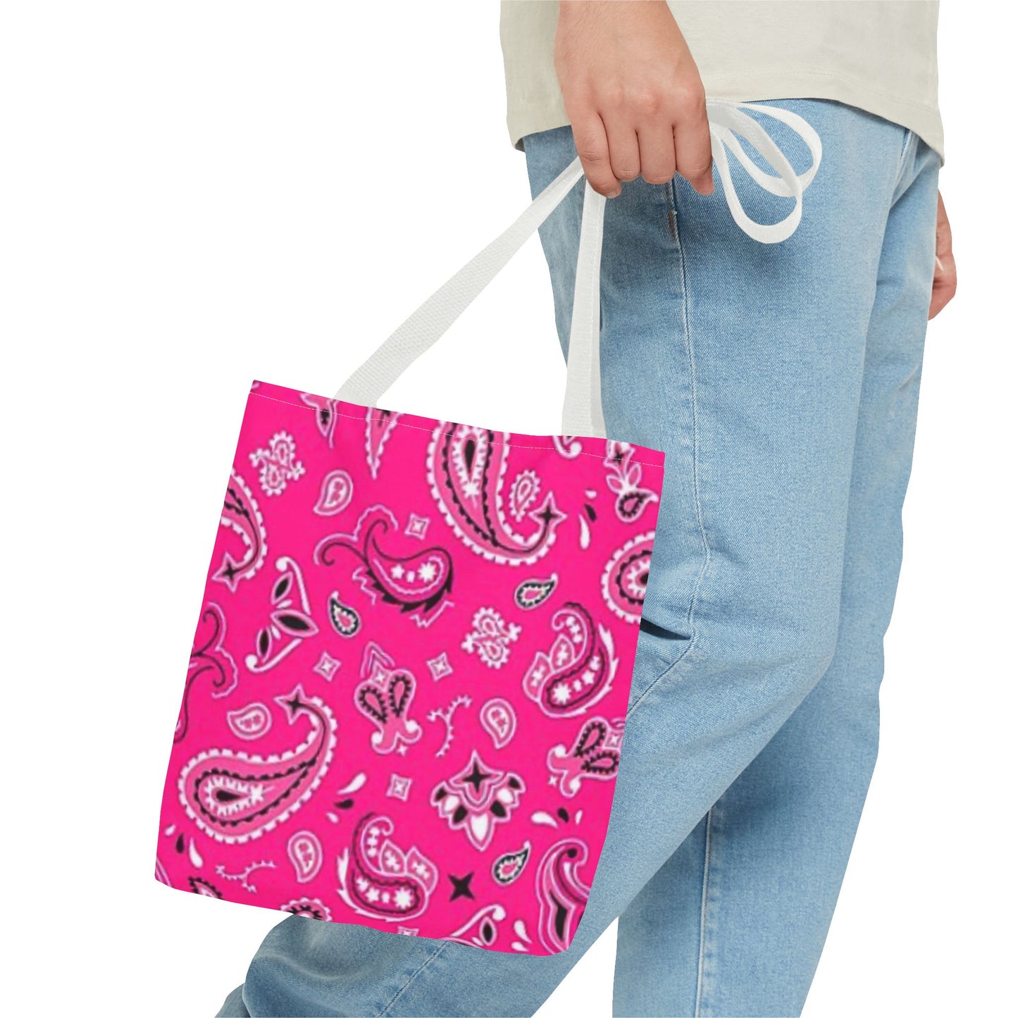 Pink Bandanna Tote Bag, Bandanna Tote Bag (AOP)