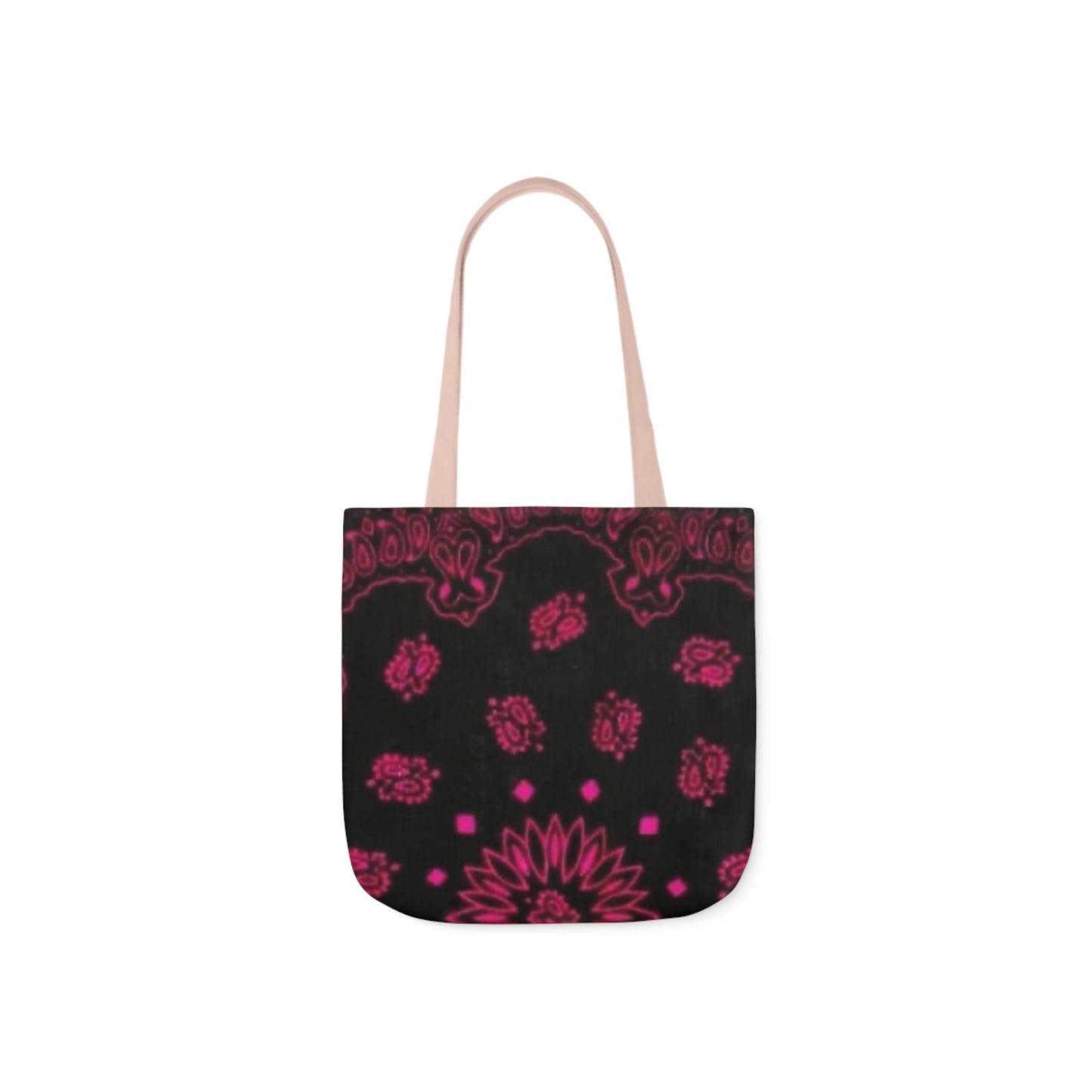 Woman’s Bandana Canvas Tote Bag, Canvas Tote Bag, 5-Color Straps