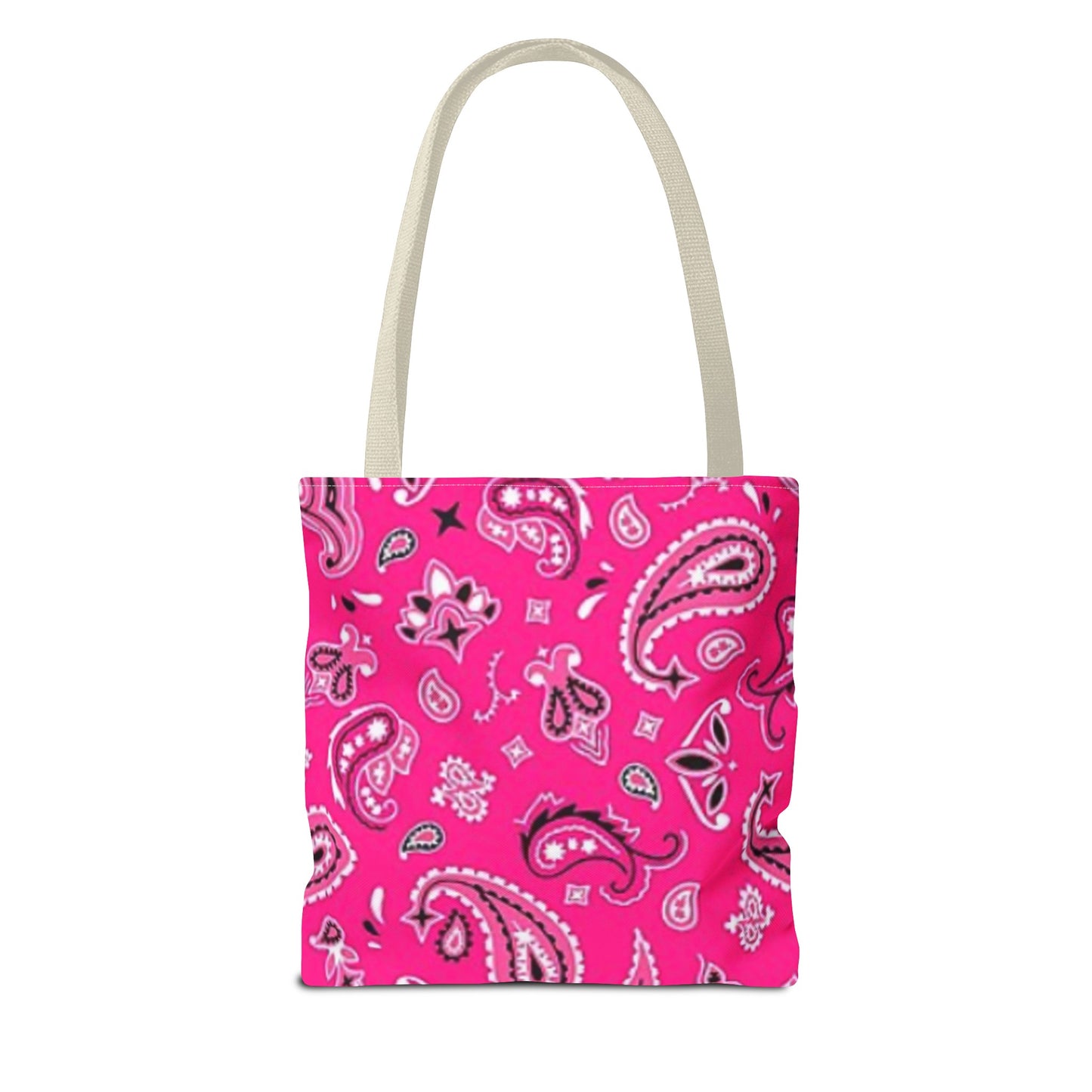 Bandanna Tote bag, Pink Bandanna Tote Bag, Tote Bag (AOP)