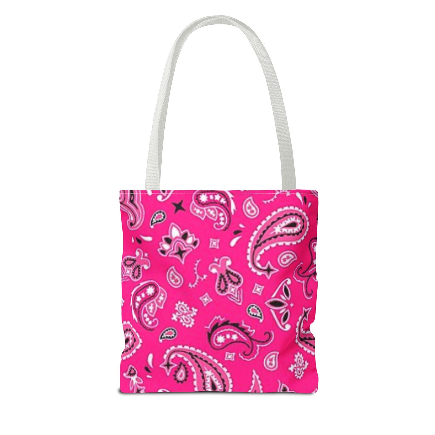 Bandanna Tote bag, Pink Bandanna Tote Bag, Tote Bag (AOP)