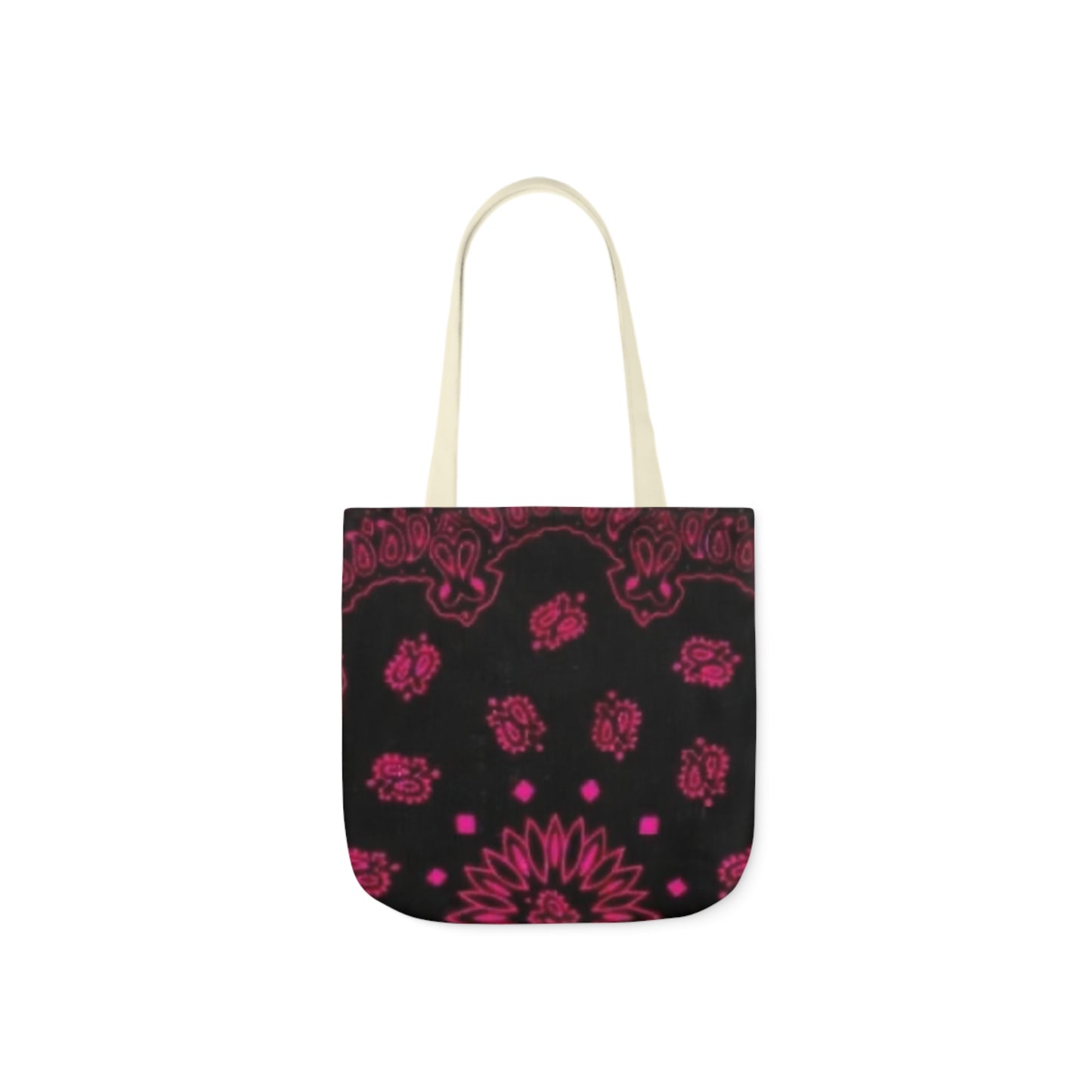Woman’s Bandana Canvas Tote Bag, Canvas Tote Bag, 5-Color Straps