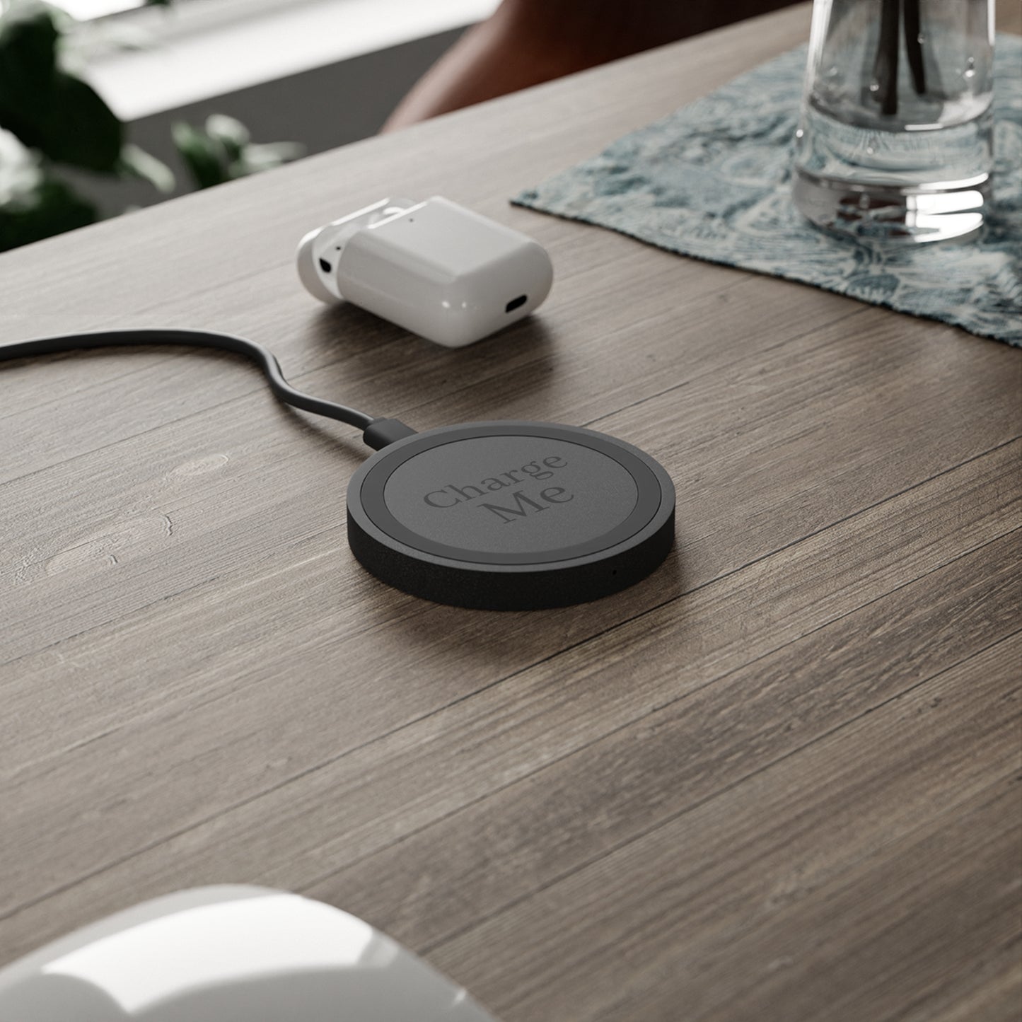 Customizable Wireless Charging Pad - Enter Text Design